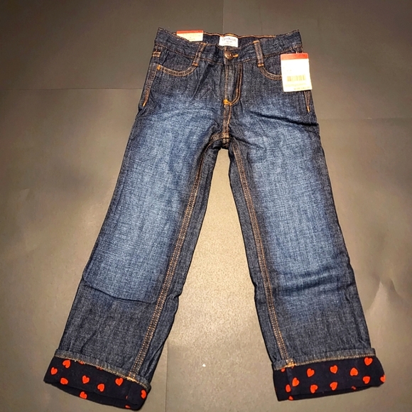 NWT Oshkosh B'gosh Sz 5 lined jeans - Picture 1 of 9